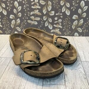 Birkenstock Madrid Big Buckle Tortoise Shell SZ 38‎ EU 7 US Narrow Tan Brown